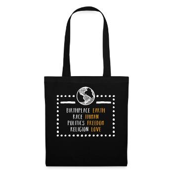 Paix mondiale pour un monde en paix - Sac en tissu - noir - Devant