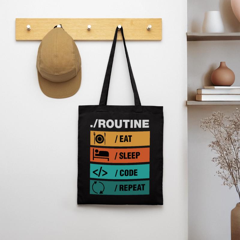 Eat Sleep Code Repeat Programmeur Sac en tissu