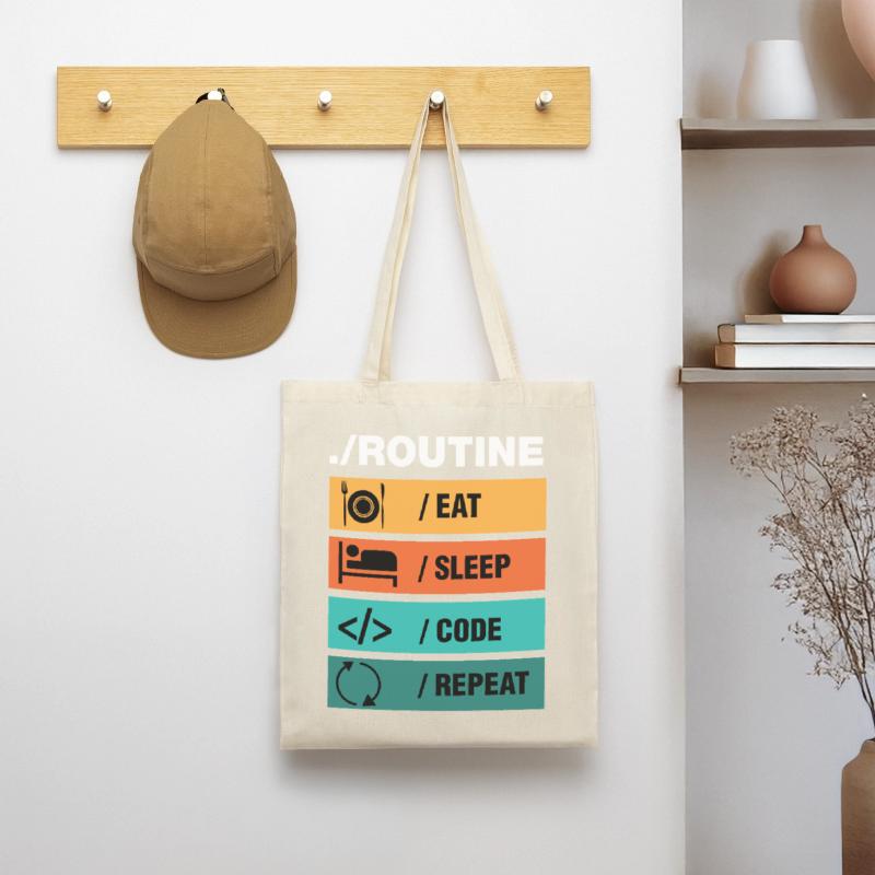 Eat Sleep Code Repeat Programmer Tote Bag