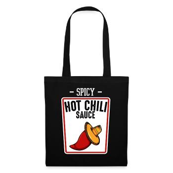 Würzige Chili-Sauce Illustration - Stoffbeutel - Schwarz - Vorne
