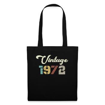 Geboren 1972 Geburtstagsgeschenk Vintage 1972 - Stoffbeutel - Schwarz - Vorne