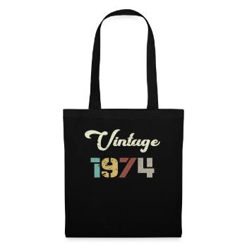 Born 1974 Birthday Gift Vintage 1974 - Tote Bag - black - Front