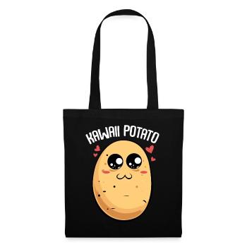 Cœurs de Patate Kawaii - Sac en tissu - noir - Devant