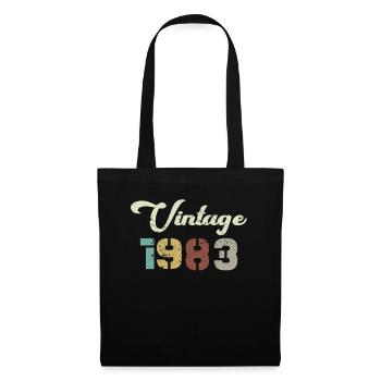 Geboren 1983 Geburtstagsgeschenk Vintage 1983 - Stoffbeutel - Schwarz - Vorne