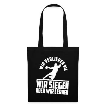 Handball Handballer Handball Geschenkidee Geschenk - Stoffbeutel - Schwarz - Vorne