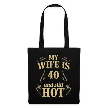 Femme 40 cadeau d'anniversaire de célébration d'anniversaire sexy - Sac en tissu - noir - Devant