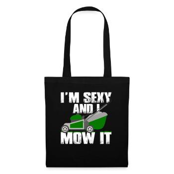 Je suis sexy et je le tond - Jardinier tondeuse à gazon jardinier - Sac en tissu - noir - Devant