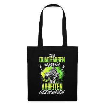 Quad ATV Geschenk Lustig - Stoffbeutel - Schwarz - Vorne