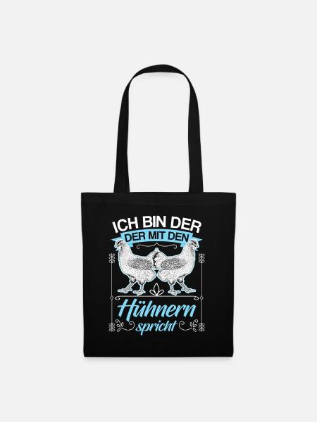 Huhn Hühner Flüsterer Bauer Landwirt Geschenk - Stoffbeutel - Schwarz