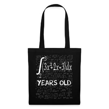 Funny Math Geek Integral Calculus 27th Birthday 27 - Sac en tissu - noir - Devant
