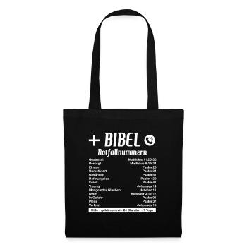 Bible foi religion d'urgence cadeau d'anniversaire - Sac en tissu - noir - Devant
