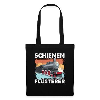 Zug Eisenbahn Lokomotive Modelleisenbahn Geschenk - Stoffbeutel - Schwarz - Vorne