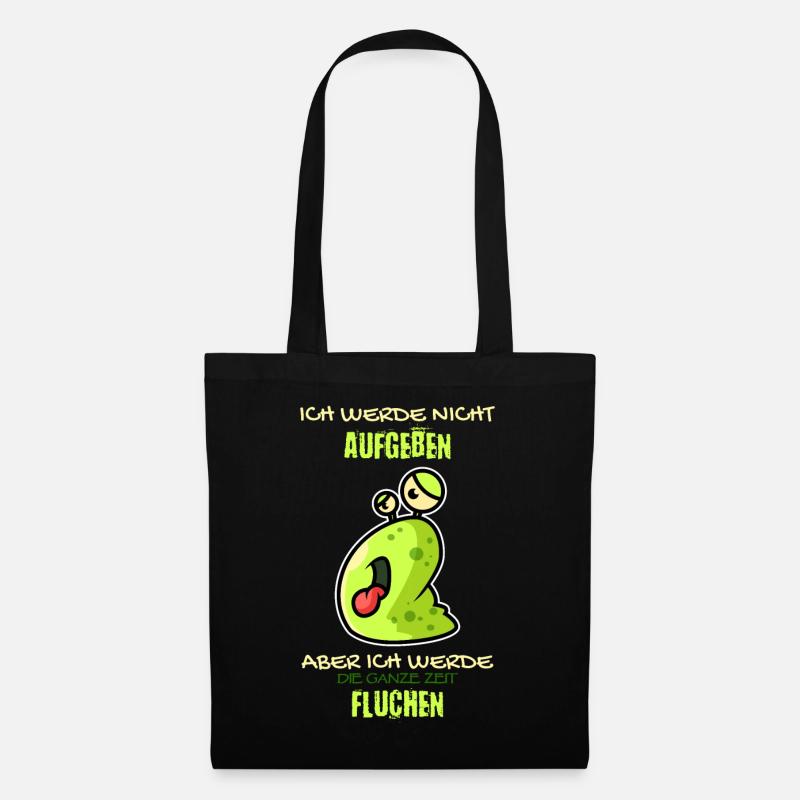Lahme Schnecke - Stoffbeutel - Schwarz