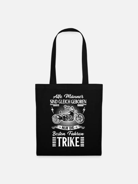 Trike Motorrad Triker Spruch Vatertag Geschenk - Stoffbeutel - Schwarz