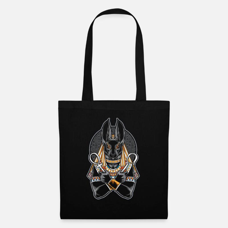 Anubis dieu égyptien divinité Egypte cadeau - Sac en tissu - noir