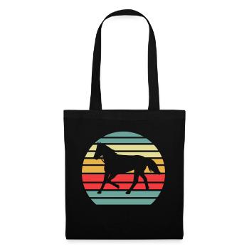 Retro Horse Horse Lover - Tote Bag - black - Front