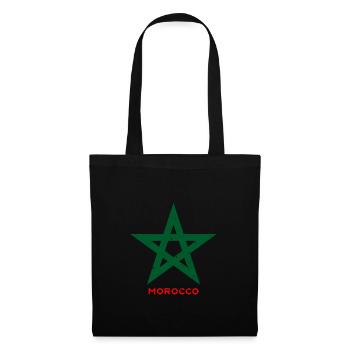 Vert cinq étoiles style marocain - Sac en tissu - noir - Devant