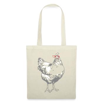 Poussin mignon de lunettes ferme de poules de poulet d'arrière-cour drôle - Sac en tissu - nature - Devant