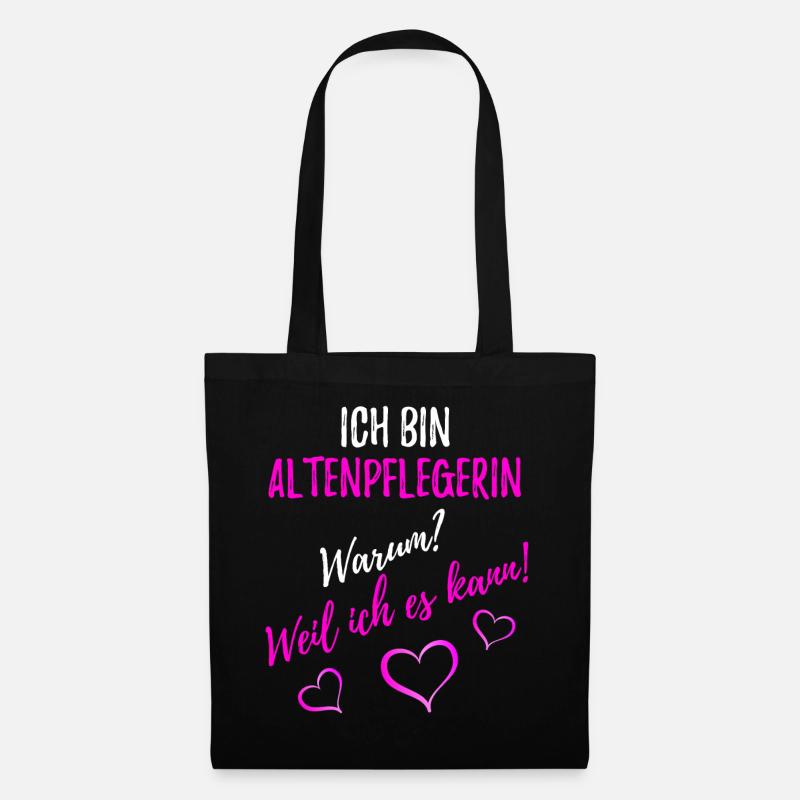 Altenpflegerin - Pflege - Stoffbeutel - Schwarz