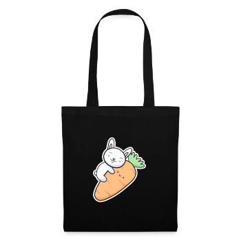 Carrot Rabbit - Tote Bag - black - Front
