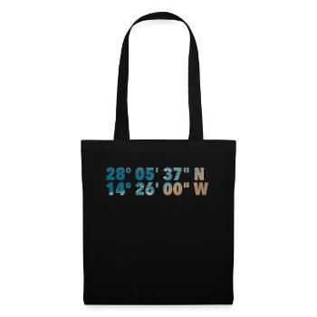 Motif: Coordinates of Playa de Cofete - Tote Bag - black - Front