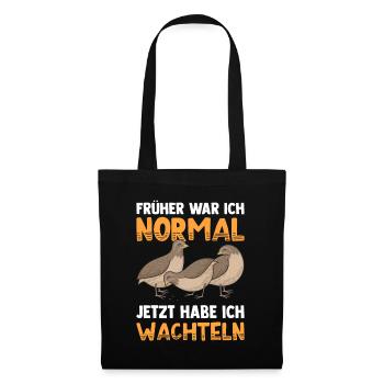 Wachteln Wachtel - Stoffbeutel - Schwarz - Vorne