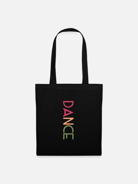 DANCE Design - Bunte Buchstaben Kunst - Stoffbeutel - Schwarz