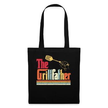 The Grillfather Funny BBQ Grill Chef Barbecuing Gi - Tote Bag - black - Front