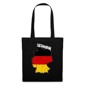 Germany German Flag Map Germany - Tote Bag - black - Front