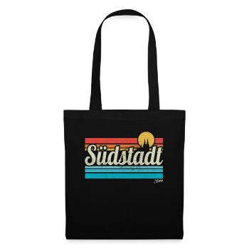 Köln Südstadt Veedel Viertel Retro Vintage Surfer - Stoffbeutel - Schwarz - Vorne