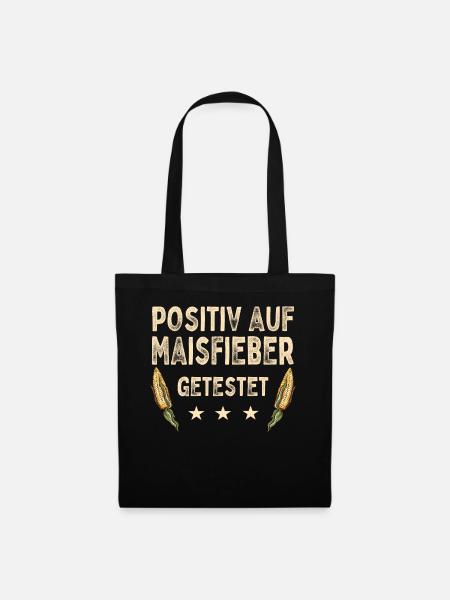 Maisfieber Landwirtschaft Mais Maisernte Bauer - Stoffbeutel - Schwarz