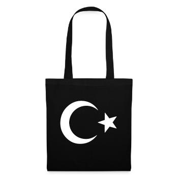 Stolz und Tradition – Türkei Flagge - Stoffbeutel - Schwarz - Vorne