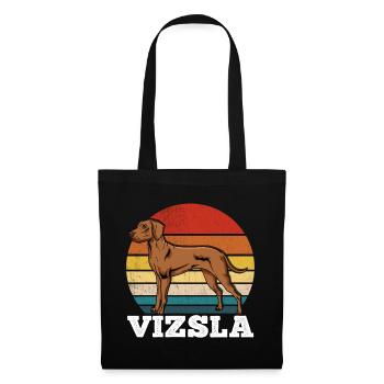 Vizsla Rétro - Sac en tissu - noir - Devant