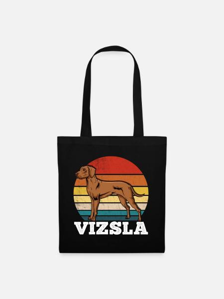 Vizsla Retro - Stoffbeutel - Schwarz