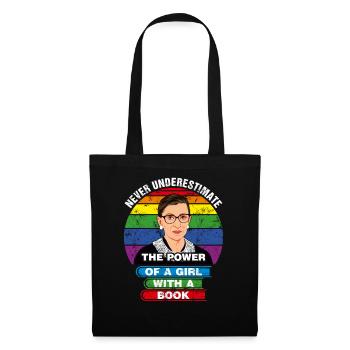 Féministe Ruth Bader Ginsburg RBG Citation Fille Avec B - Sac en tissu - noir - Devant