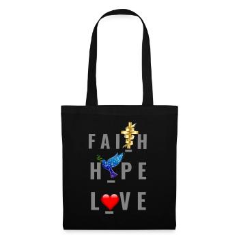 Jésus Jésus Jésus chrétien chrétien chrétien chrétien - Sac en tissu - noir - Devant