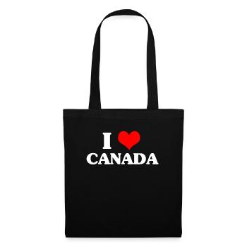 I Love Canada Anime Meme Geschenk - Stoffbeutel - Schwarz - Vorne