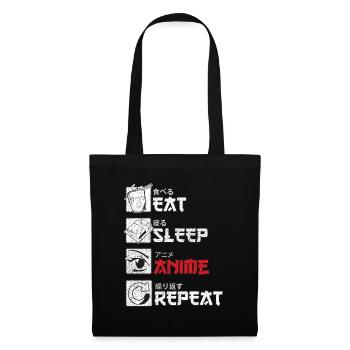 Eat Sleep Anime Repeat Gift - Tote Bag - black - Front