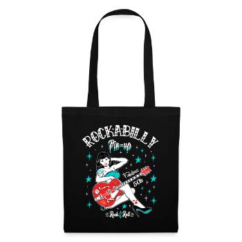 Rockabilly Vintage Rocker Rock N Roll Pinup - Sac en tissu - noir - Devant