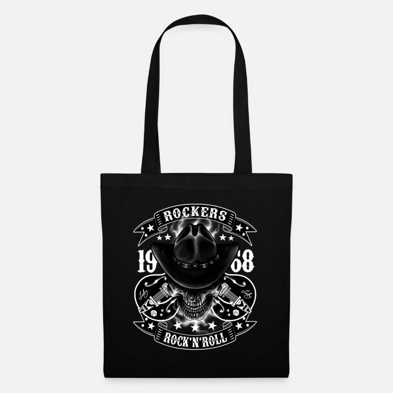 Rockabilly Vintage Rocker Rock N Roll Psychobilly - Stoffbeutel - Schwarz