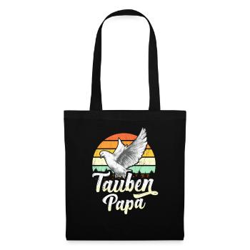 Taubenzüchter Papa Brieftauben Tauben Geschenk - Stoffbeutel - Schwarz - Vorne