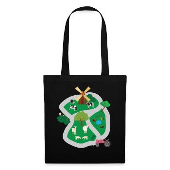 Jeu village Track voiture cadeau de massage - Sac en tissu - noir - Devant