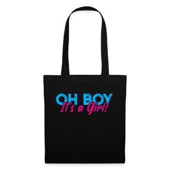 Gender Reveal Party Schwangerschaft Babyparty - Stoffbeutel - Schwarz - Vorne