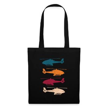 120 hélicoptères hélicoptères hélicoptères - Sac en tissu - noir - Devant
