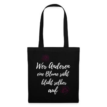 Florist Floristin Blumen - Stoffbeutel - Schwarz - Vorne