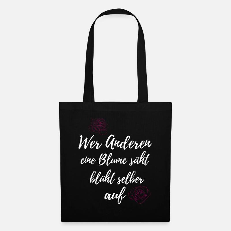 Florist Floristin Blumen - Stoffbeutel - Schwarz
