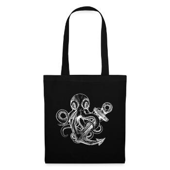 Kraken Anchor North Sea Sailor Northern Lights - Sac en tissu - noir - Devant