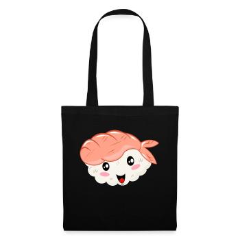 Nigiri-Sushi Kawaii Sushi with Shrimps - Tote Bag - black - Front