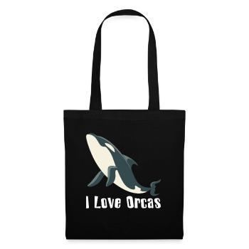 J'aime les orques orques orque orque cadeau - Sac en tissu - noir - Devant