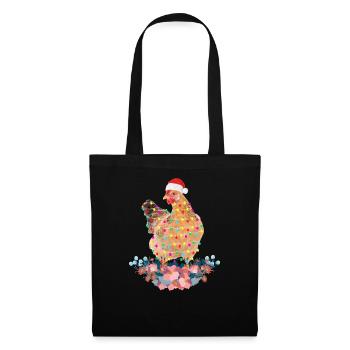 Chicken Merry Christmas - Tote Bag - black - Front